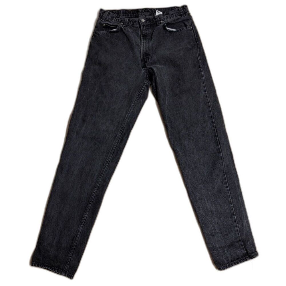 VTG Levi's 550 34x36 Black Faded Made in USA Orange Tab 1994 Grunge Skater Taper